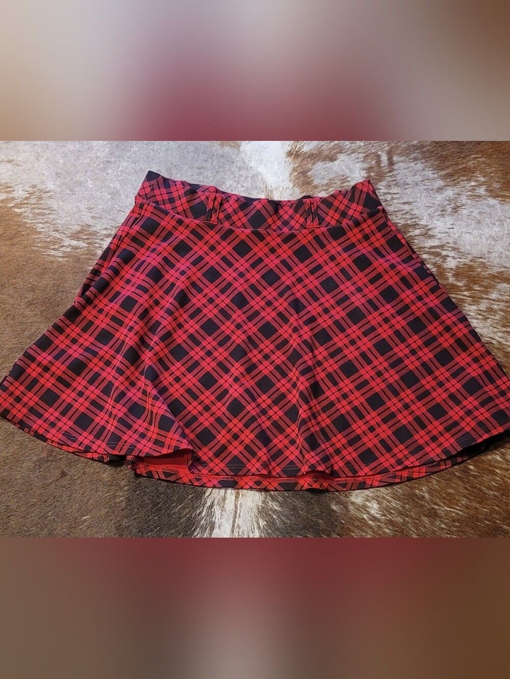 Torrid Plus Size Retro Red Plaid A-Line Skirt